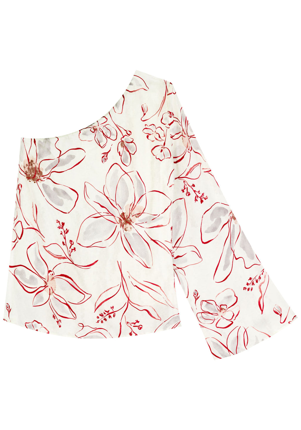 Blusa Estampada De Um Ombro Só Lez A Lez Feminino 5069E