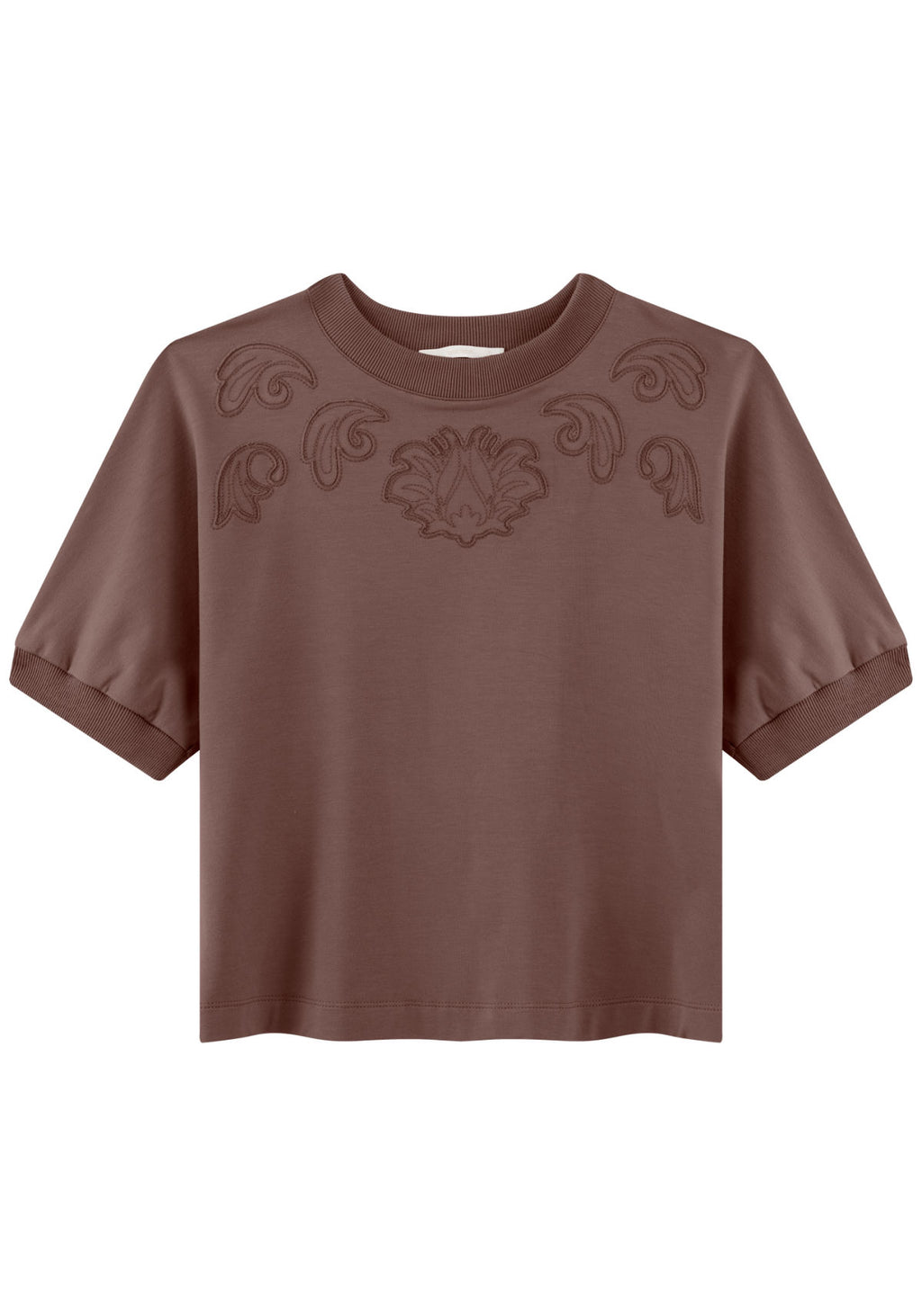 T-shirt Com Bordados Em Moletom Lez a Lez Feminino 7386E