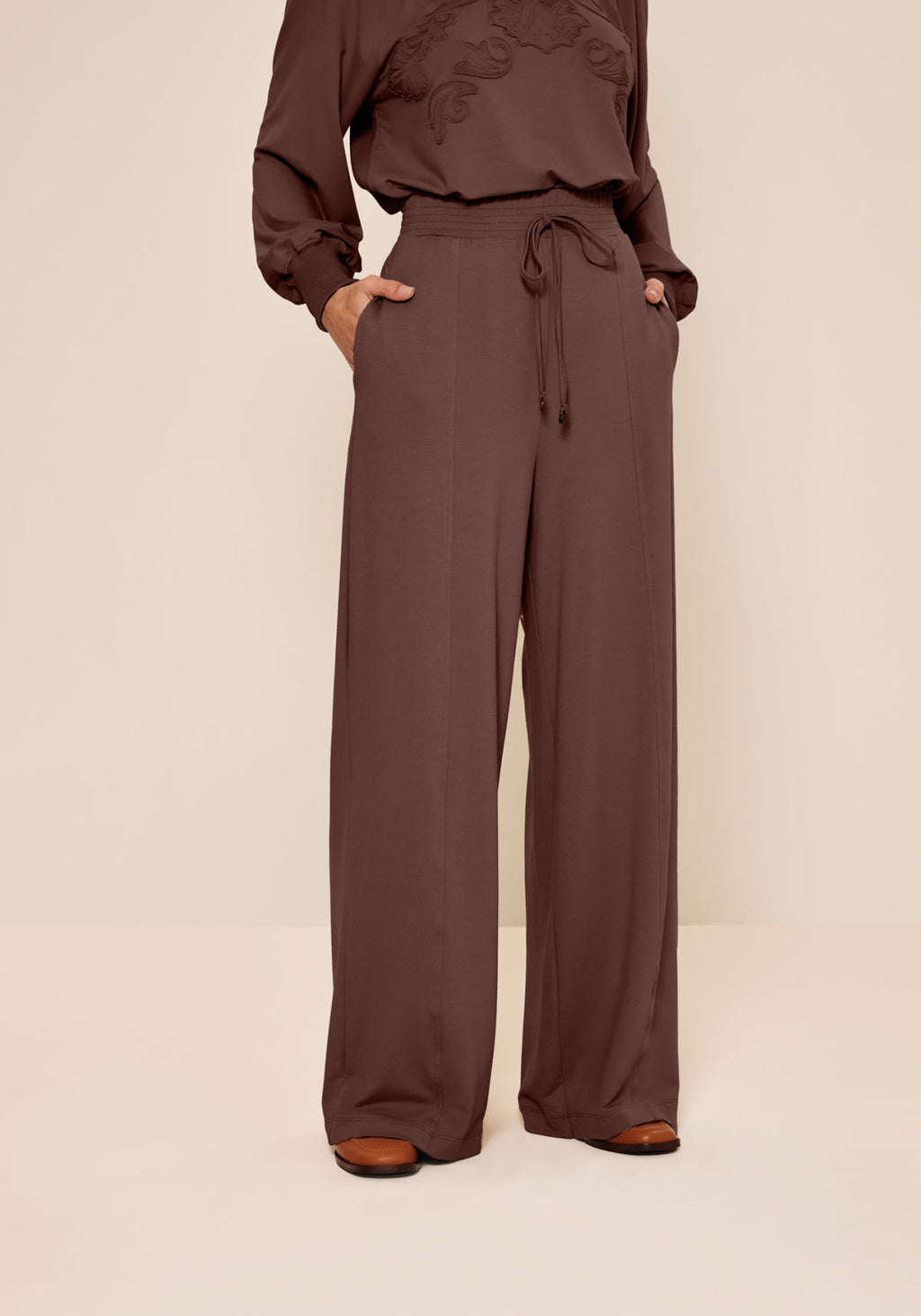 Calça Pantalona Cintura Alta Moletom Lez A Lez Feminino 7478
