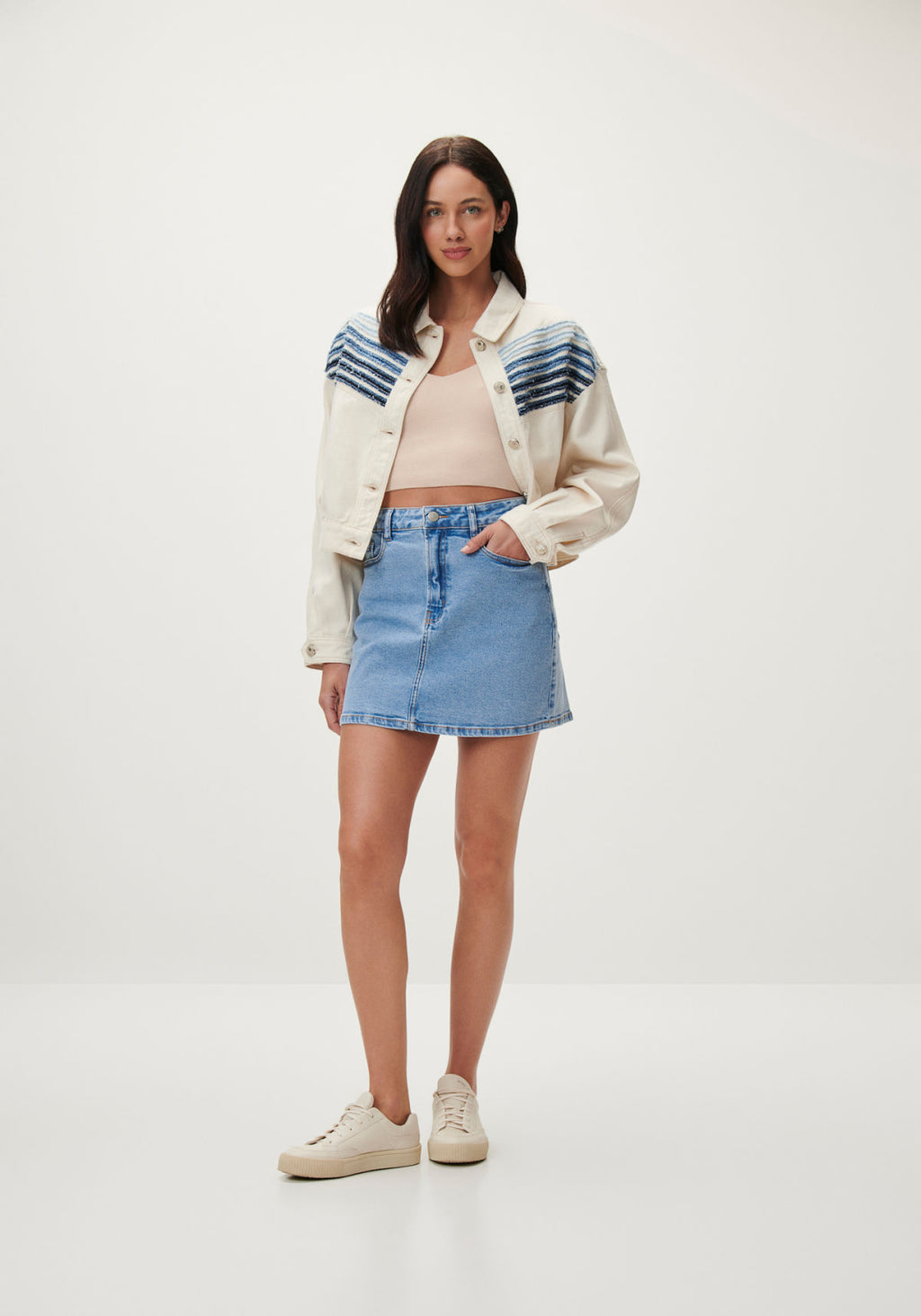 Saia Jeans Curta Cintura Alta Lez A Lez Feminino 7965L