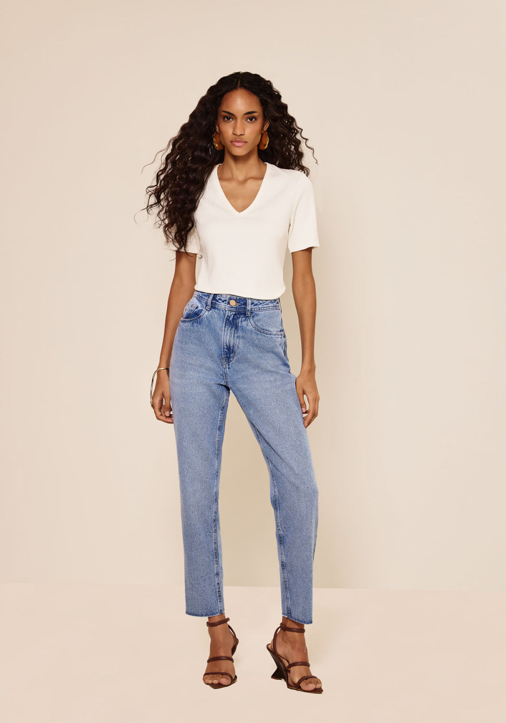 Calça Jeans Mom De Cintura Alta Lez A Lez Feminino 0955E