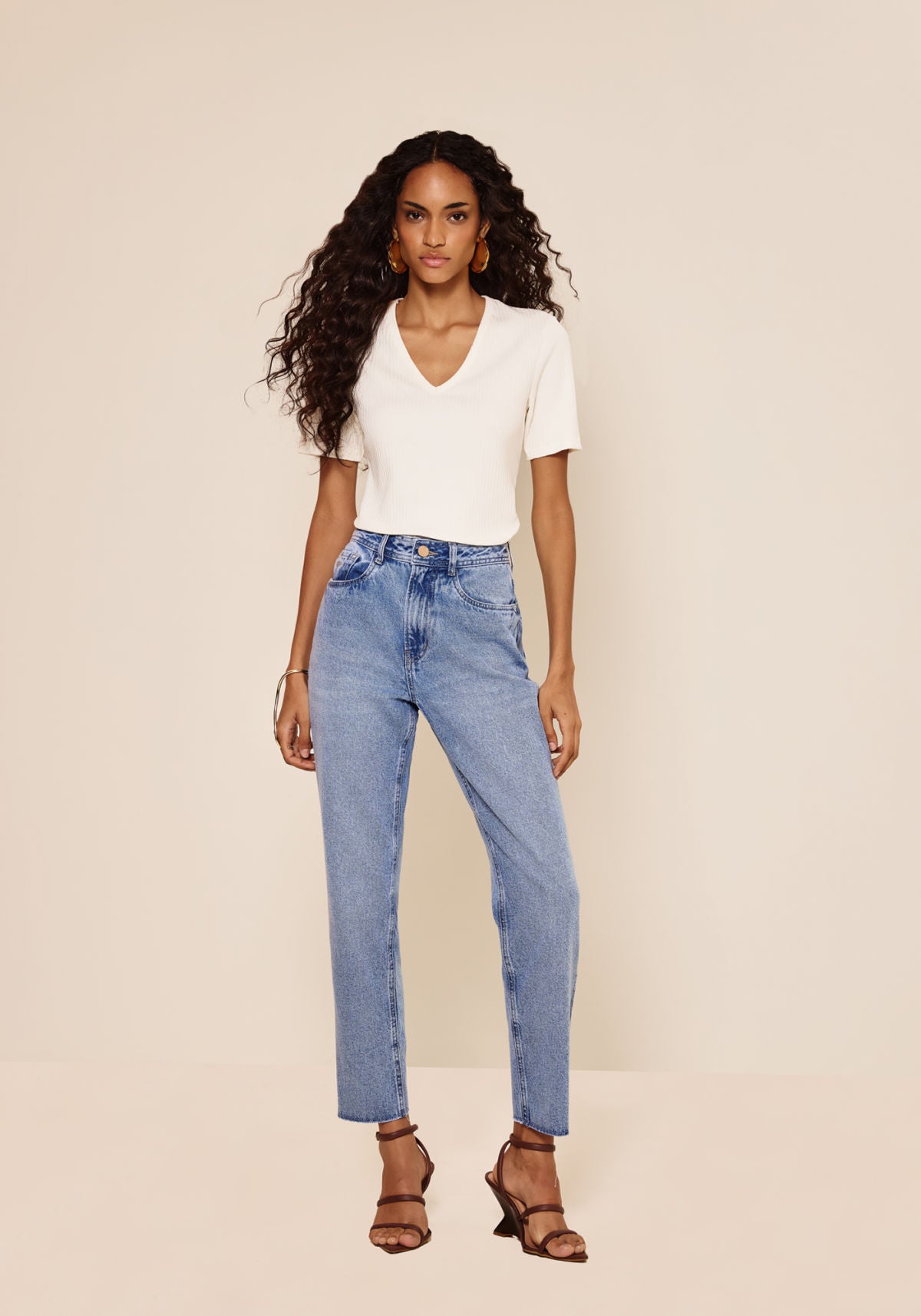 Calça Jeans Mom De Cintura Alta Lez A Lez Feminino 0955E