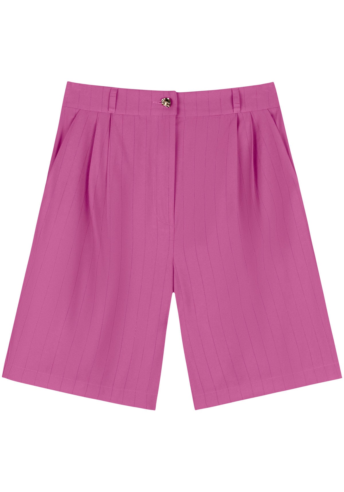 Shorts De Cintura Alta Riscas Lez A Lez Feminino 9328E
