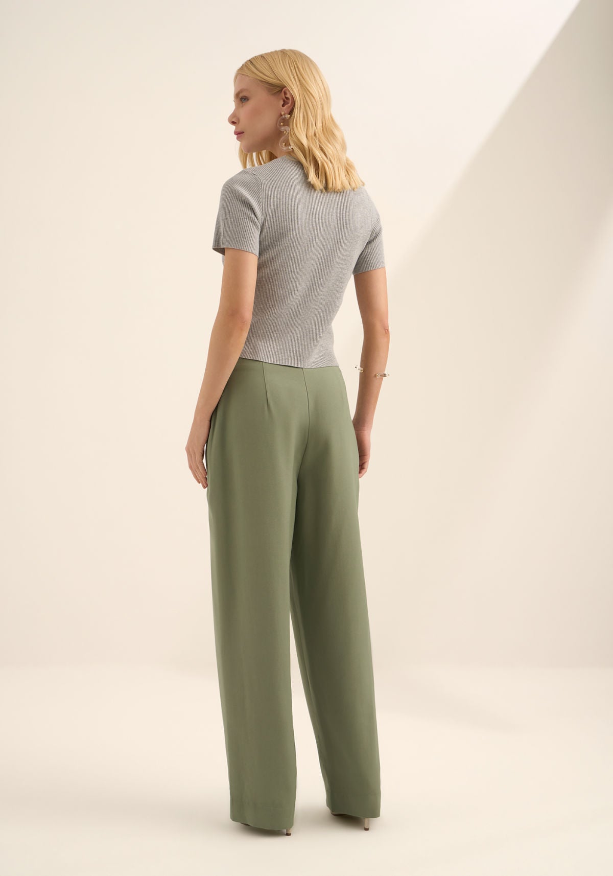 Calça Reta De Cintura Alta Lez A Lez Feminino 9432E