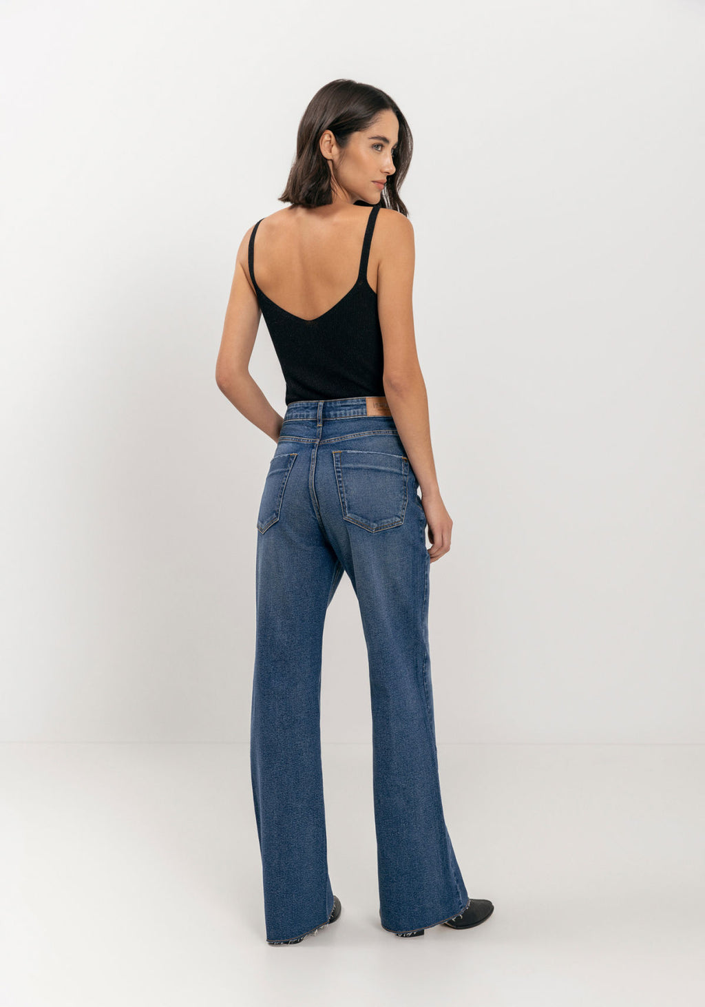 Calça Wide Leg Jeans Comfort Lez A Lez Feminino 1540E