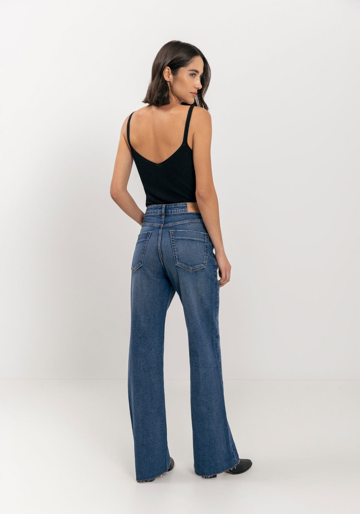 Calça Wide Leg Jeans Comfort Lez A Lez Feminino 1540E