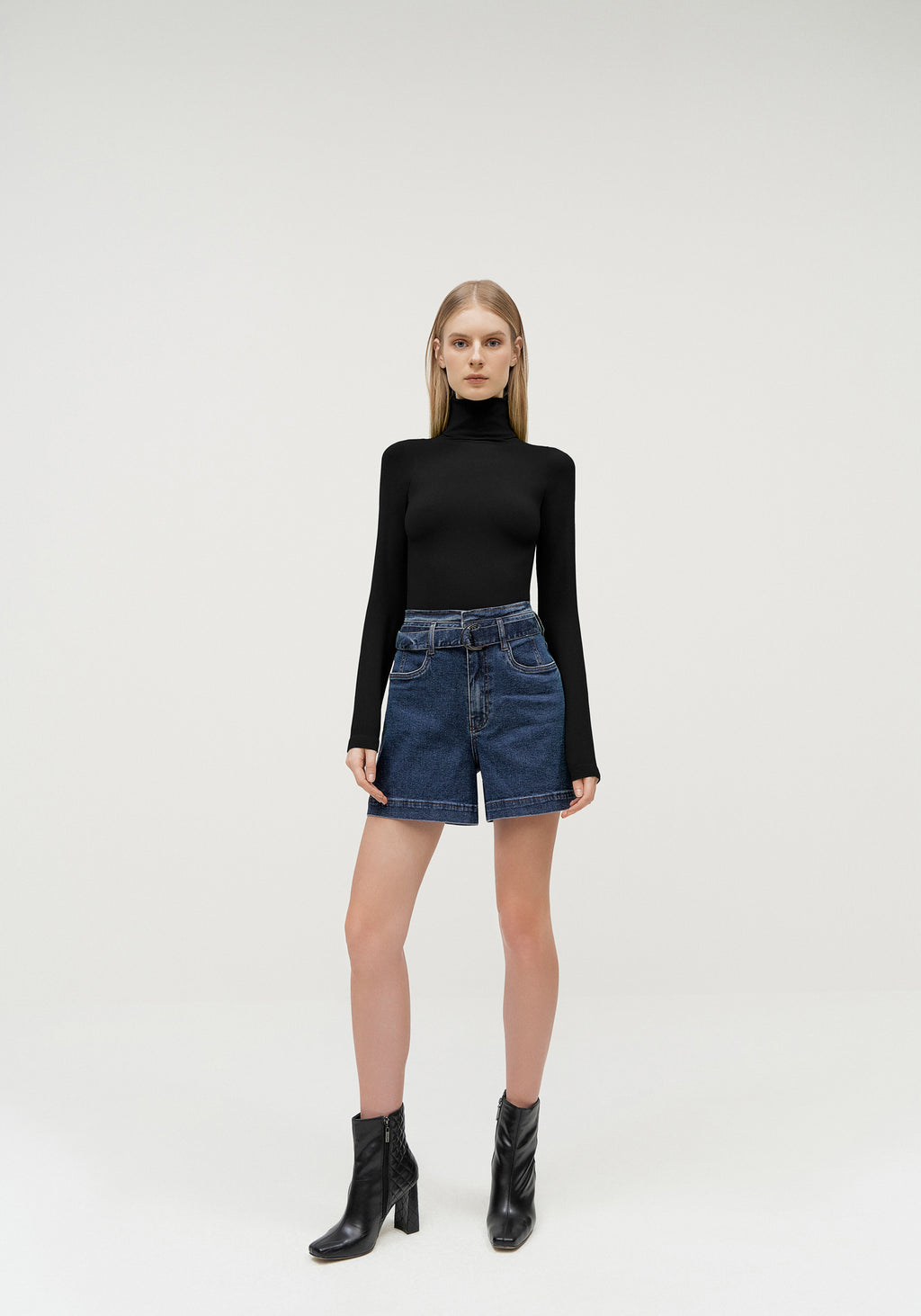 Bermuda Jeans Cintura Alta Lez A Lez Feminino 2059L