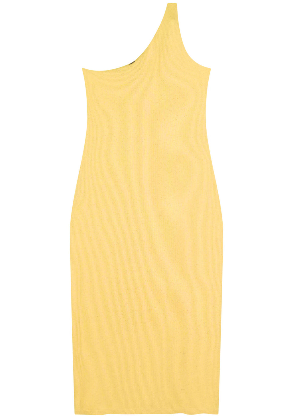 Vestido De Um Ombro Só Midi Canelado Lez A Lez Feminino 5329