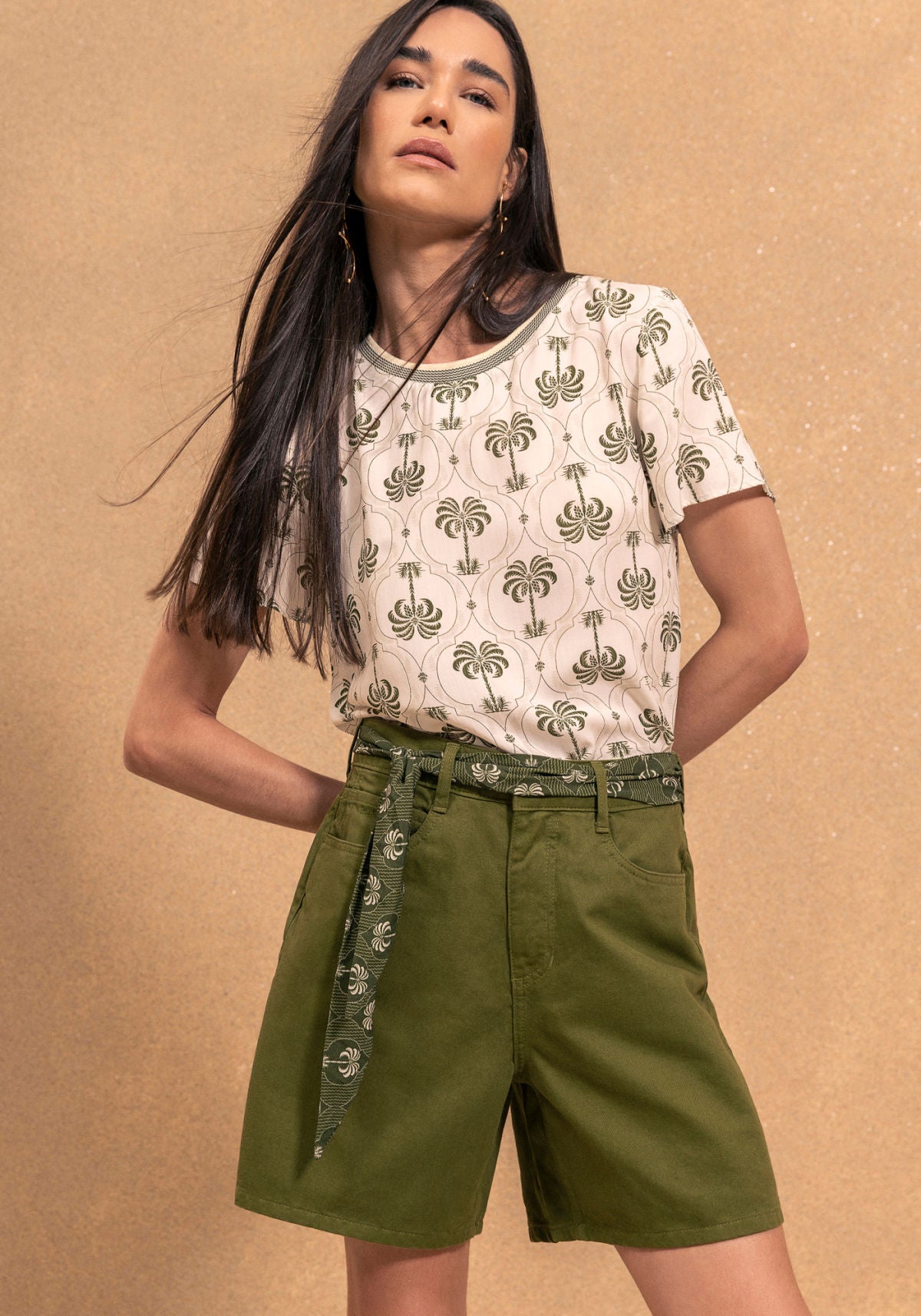 Blusa Estampada Com Decote Redondo Lez A Lez Feminino 5092E
