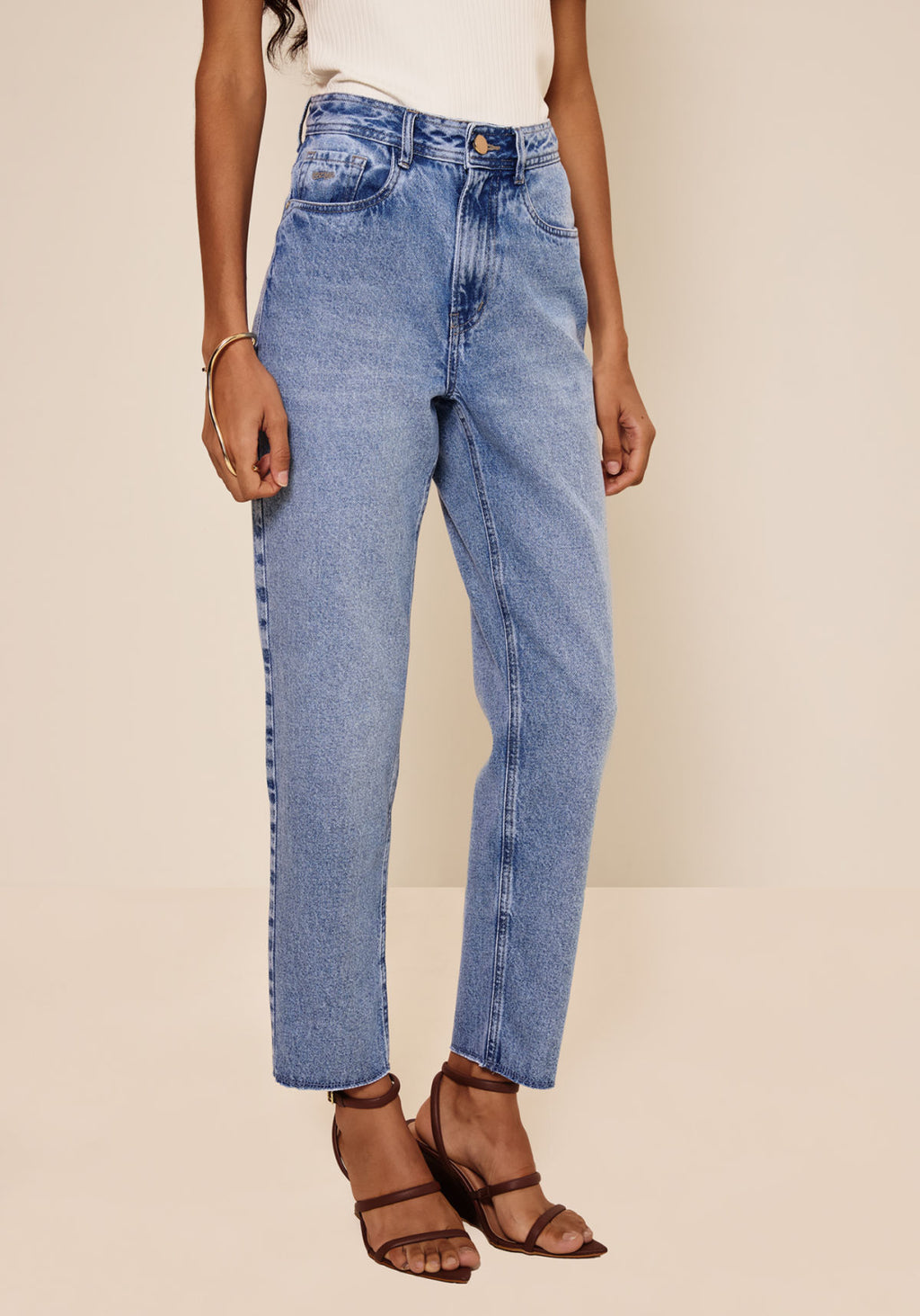 Calça Jeans Mom De Cintura Alta Lez A Lez Feminino 0955E