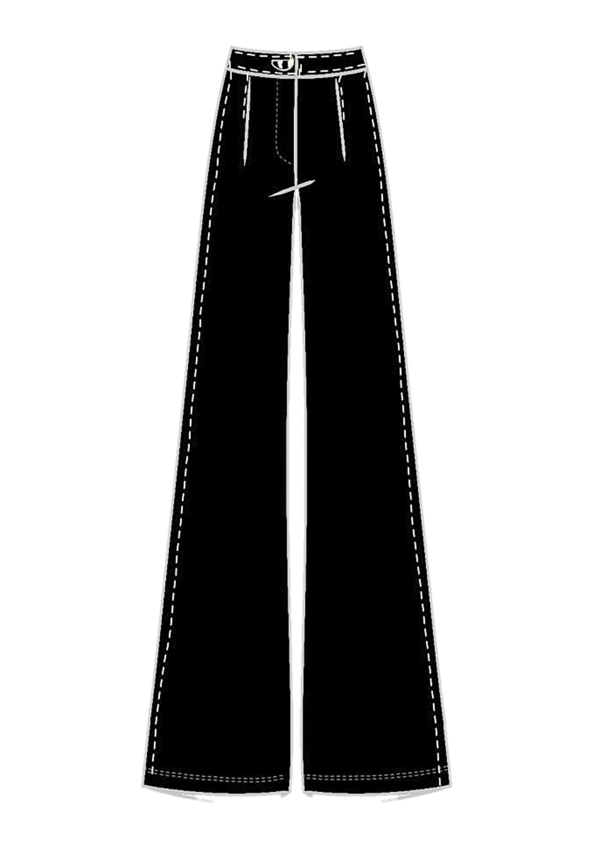 Calça Pantalona De Cintura Alta Lez A Lez Feminino 9566E