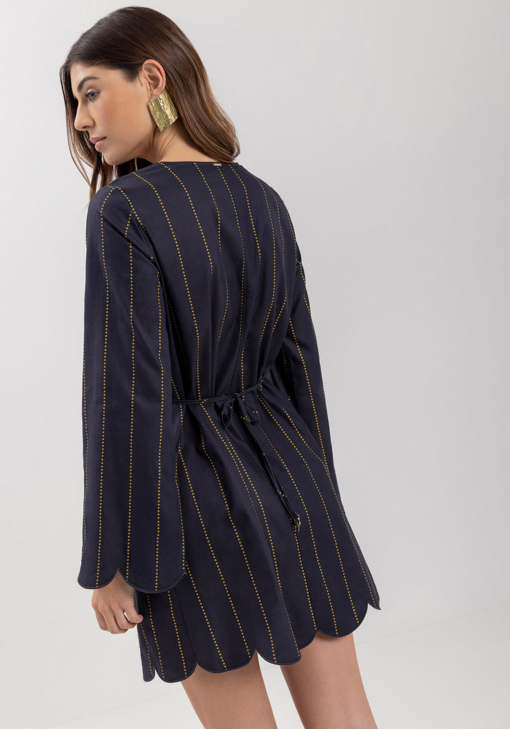 Vestido De Mangas longas Estampado Lez A Lez Feminino 7514E