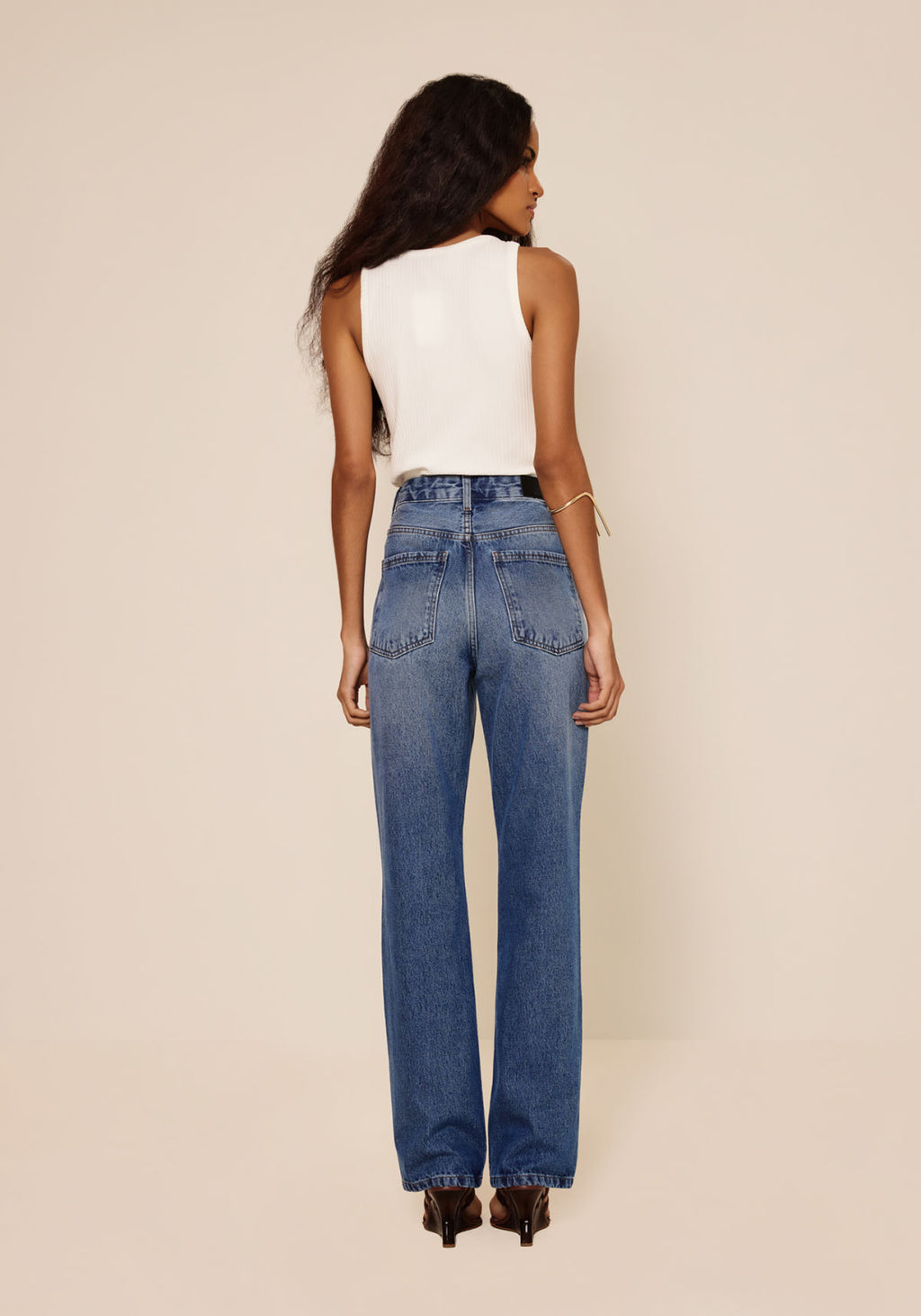 Calça Jeans Reta De Cintura Alta Lez A Lez Feminino 0942E