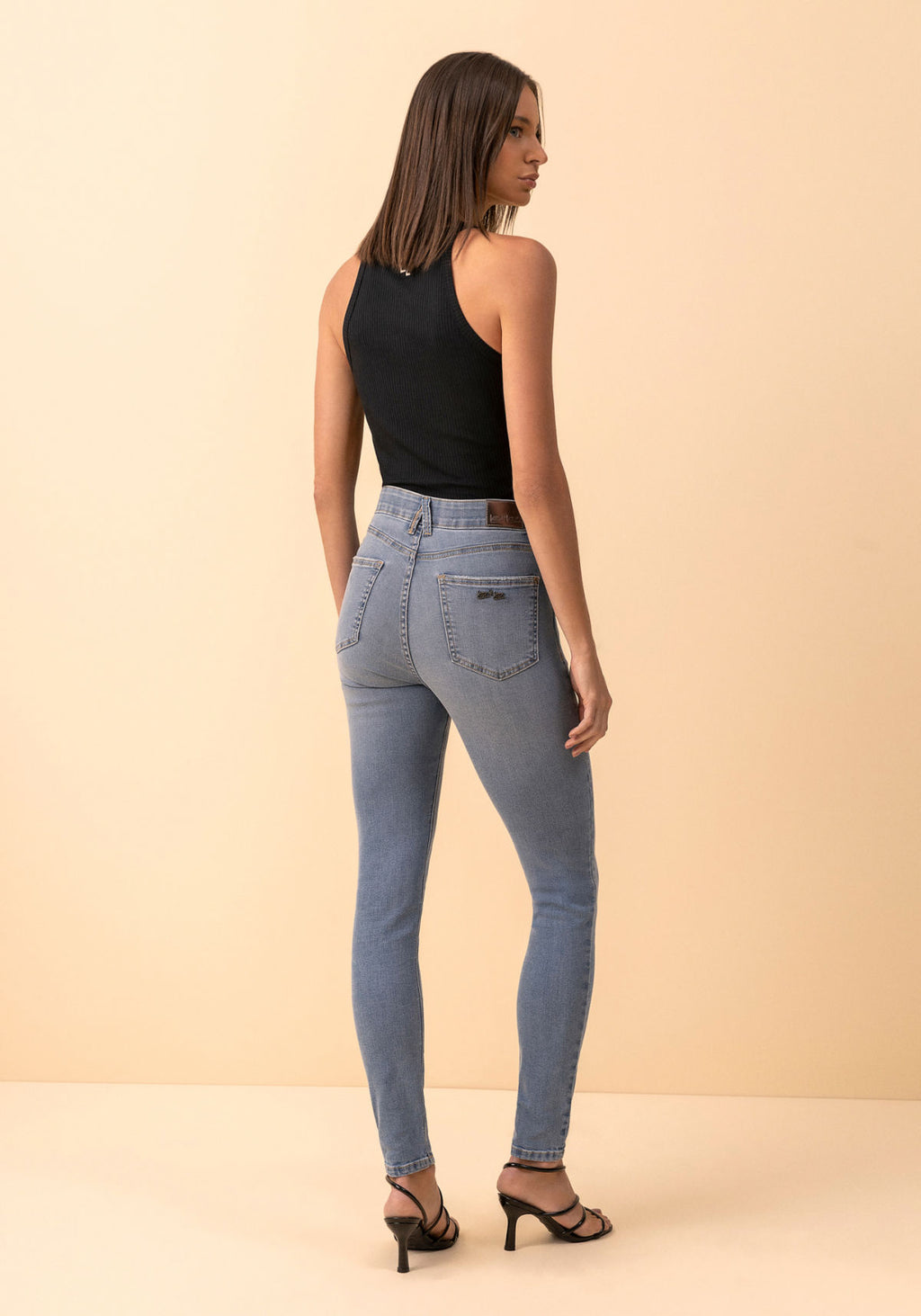 Calça Jeans Skinny Com Cintura Alta Lez A Lez Feminino 2370E