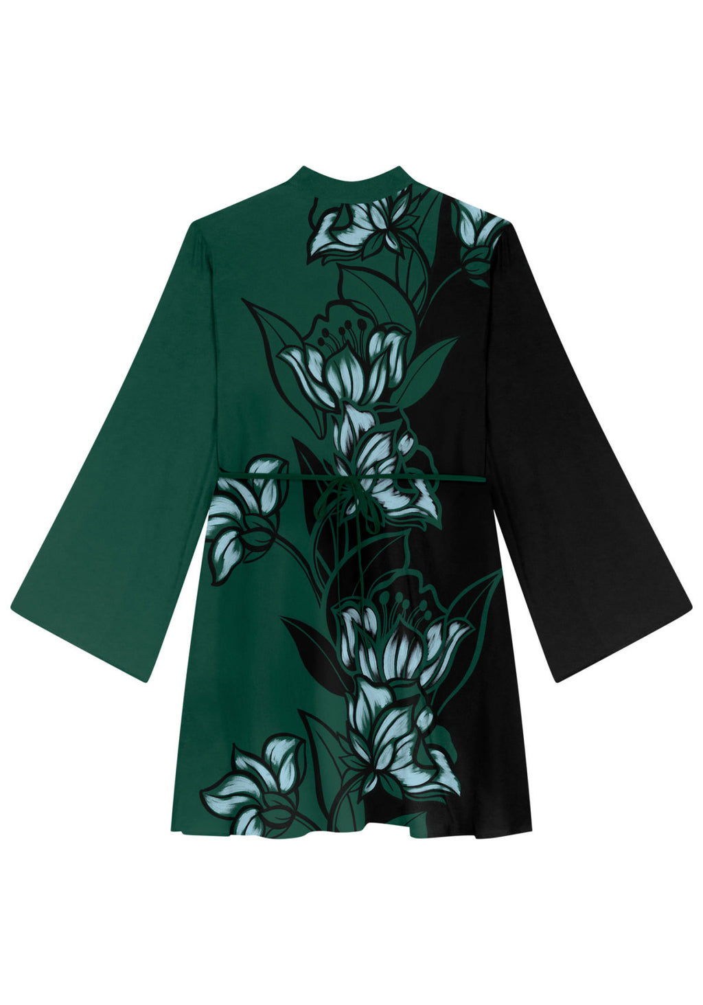 Vestido Curto Estampado Com Mangas Lez A Lez Feminino 7515E