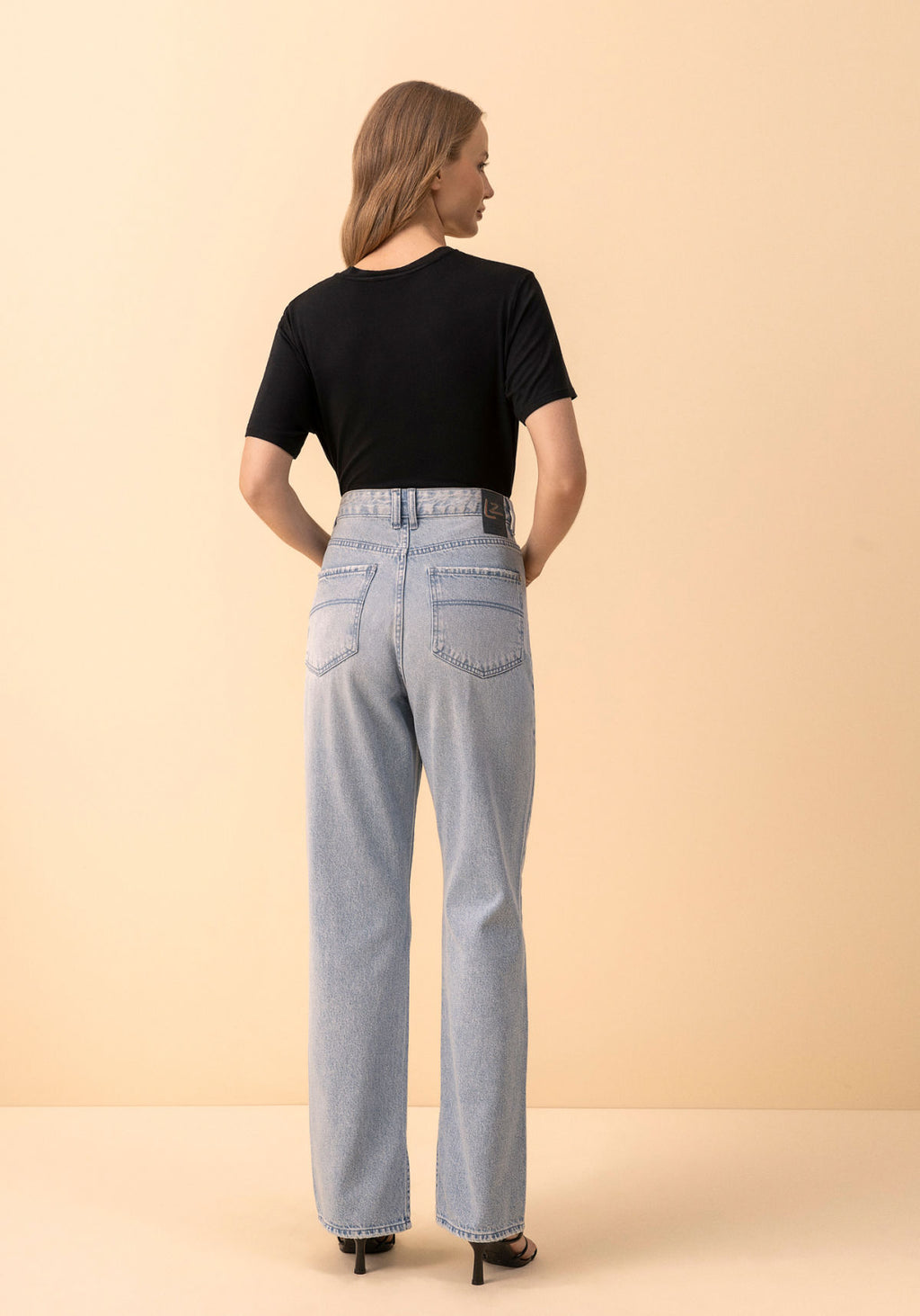 Calça Jeans Reta De Cintura Alta Lez A Lez Feminino 2280E