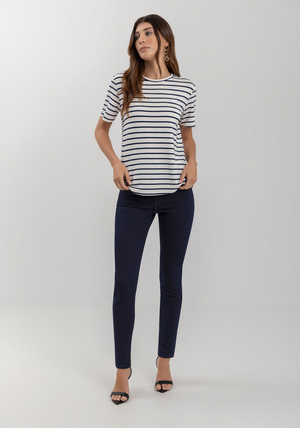 Blusa De Mangas Curtas Listrada Lez A Lez Feminino 7153E