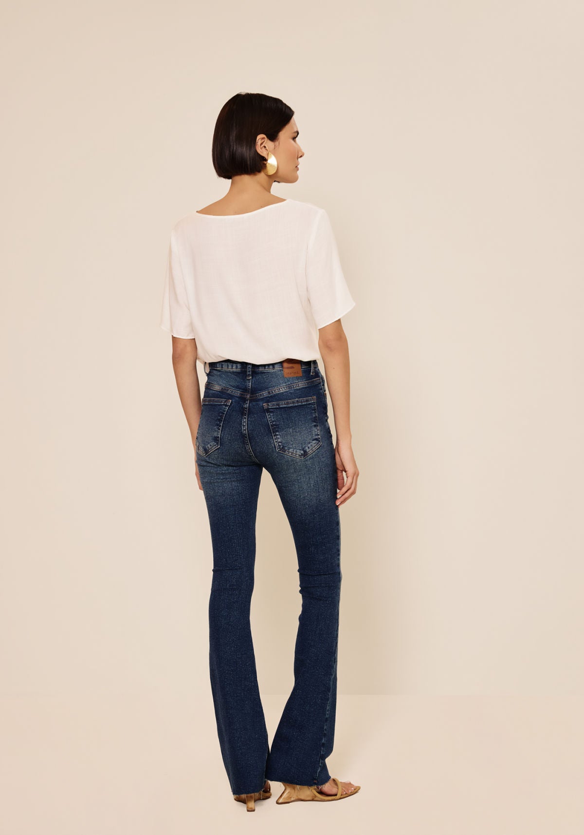 Calça Jeans Boot Cut De Cintura Lez A Lez Feminino 1041E