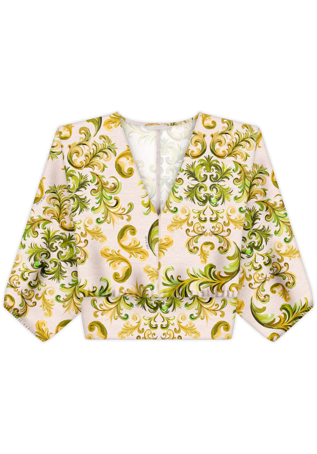 Blusa Estampada Com Mangas 3/4 Lez A Lez Feminino 7844E
