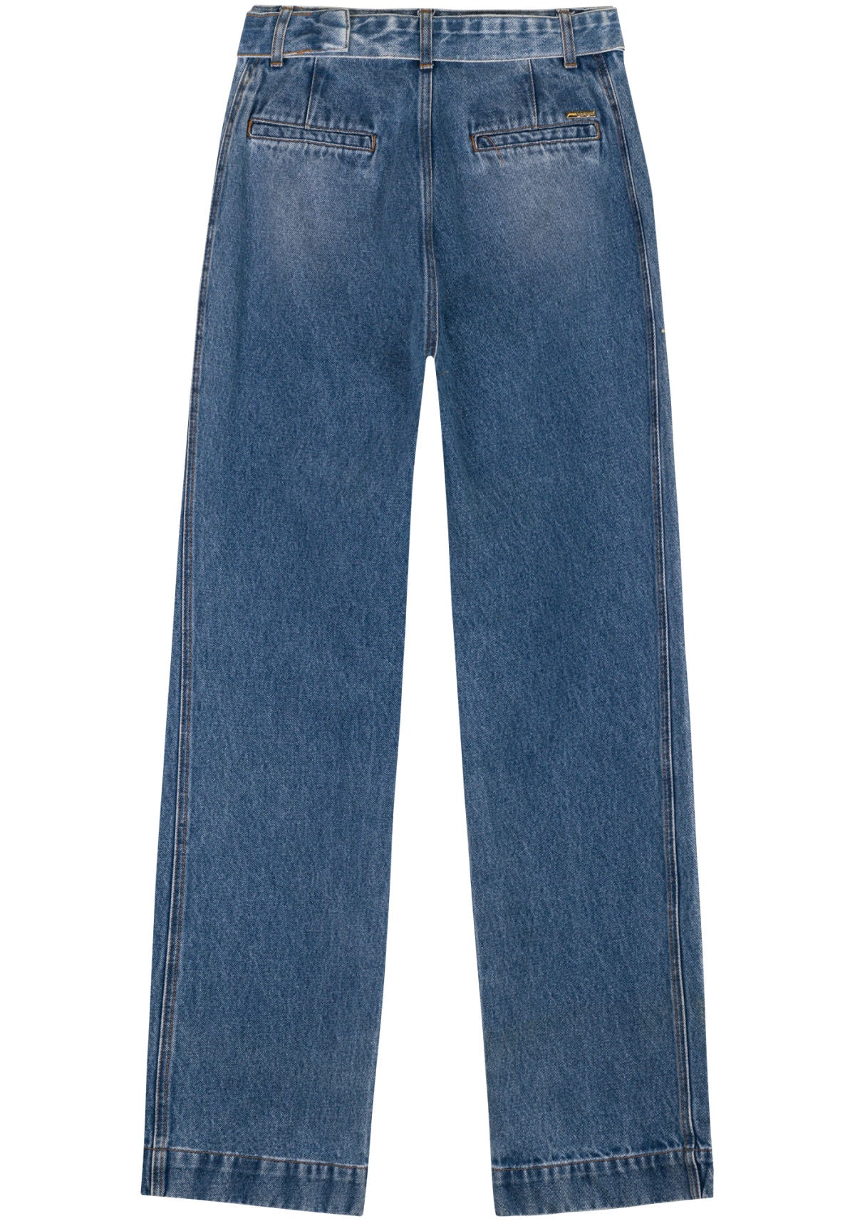 Calça Reta Jeans Com Cinto Lez A Lez Feminino 1541E