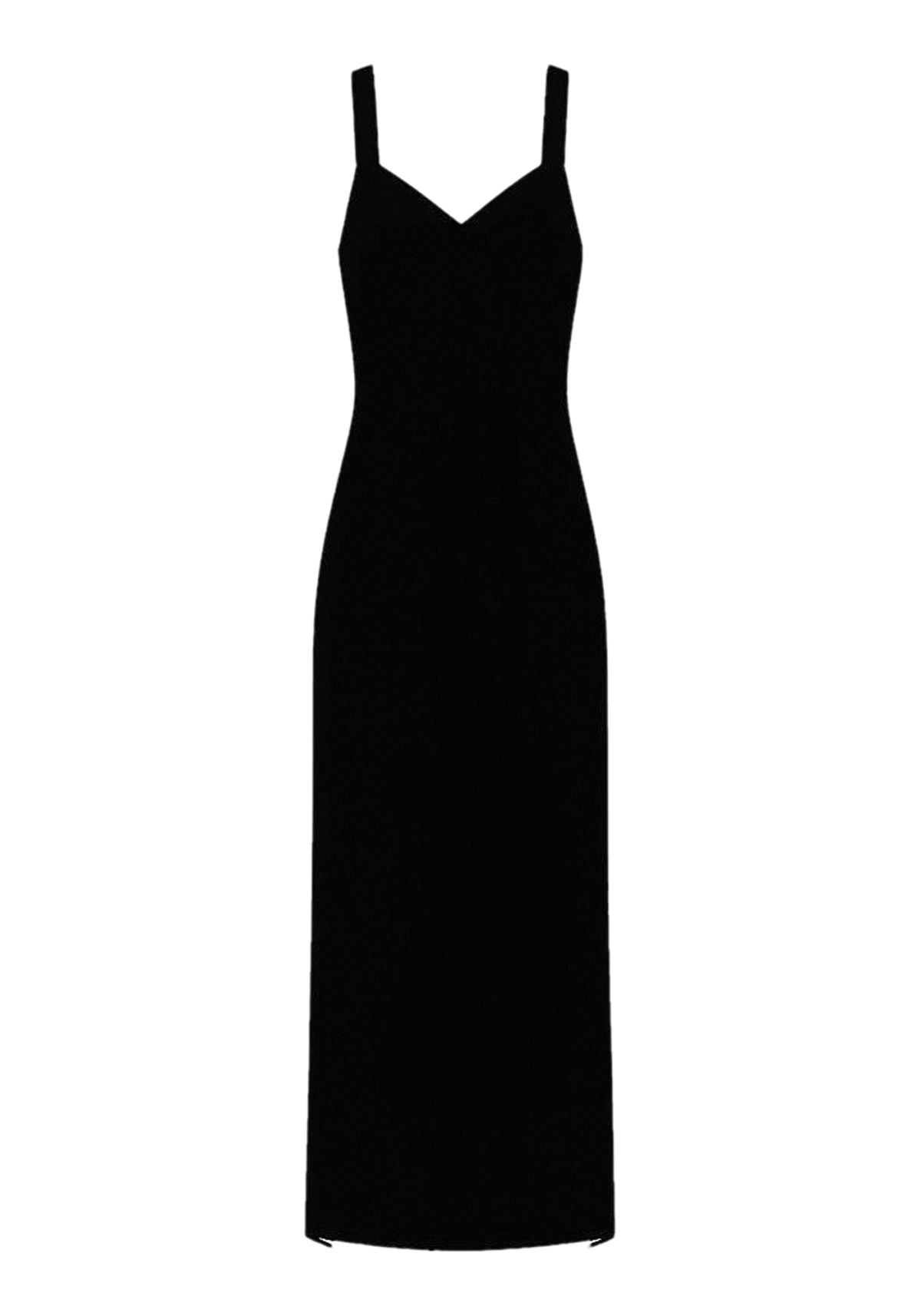 Vestido Midi De Alças Com Decote Lez A Lez Feminino 9149E