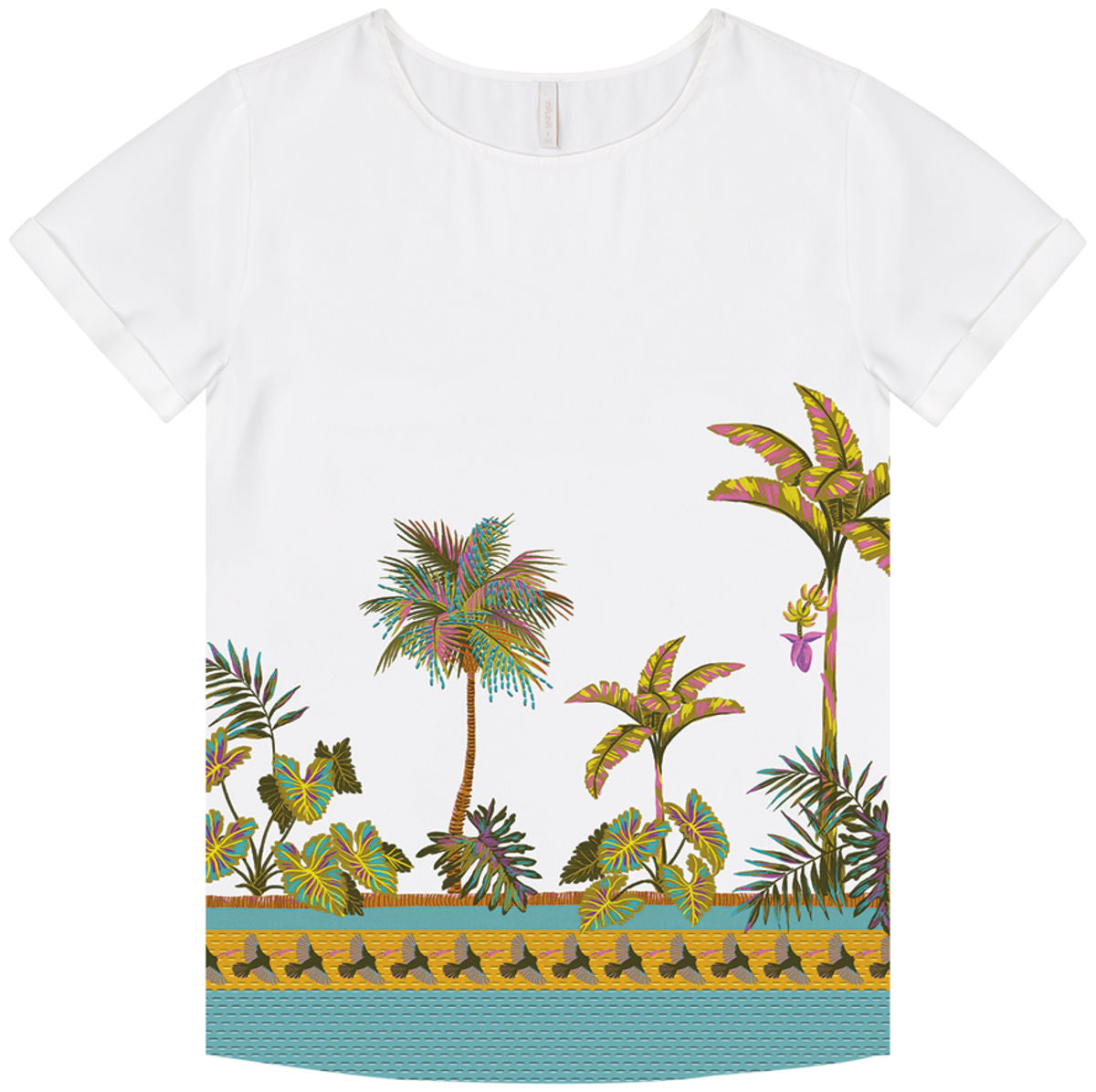 Blusa Manga Curta em Tecido Plano Lez A Lez Feminino 7290L