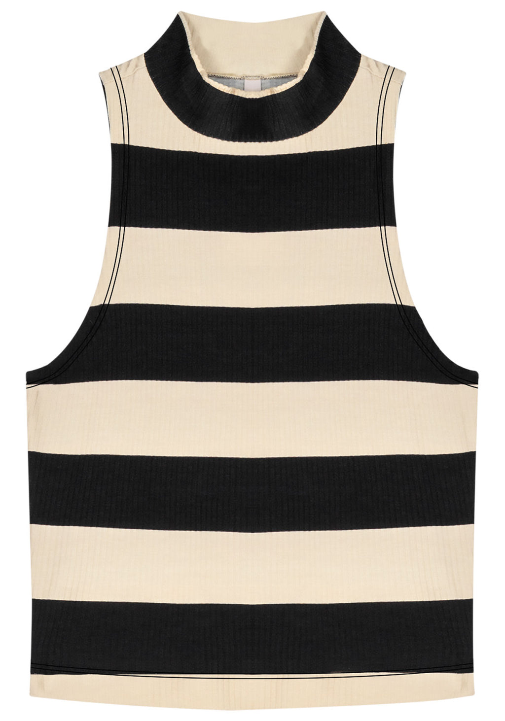 Regata Estampada Canelada com Gola Lez A Lez Feminino 5001L