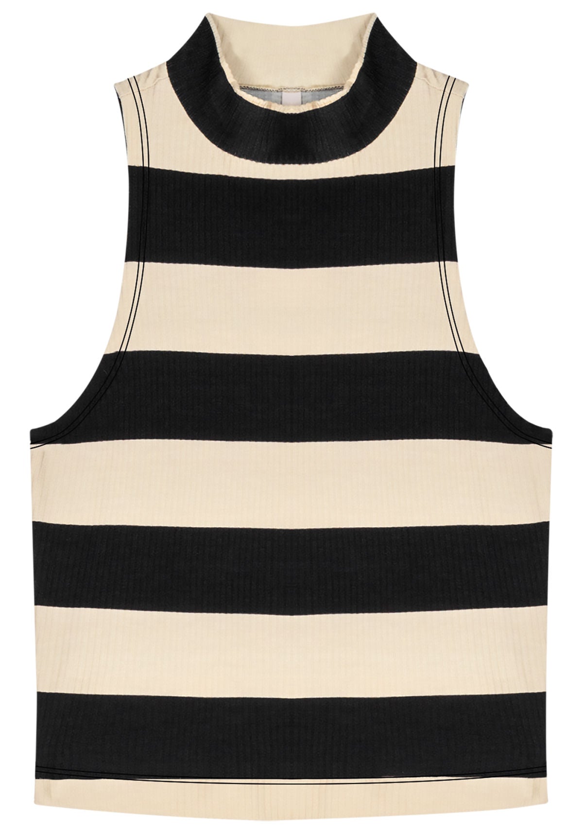 Regata Estampada Canelada com Gola Lez A Lez Feminino 5001L