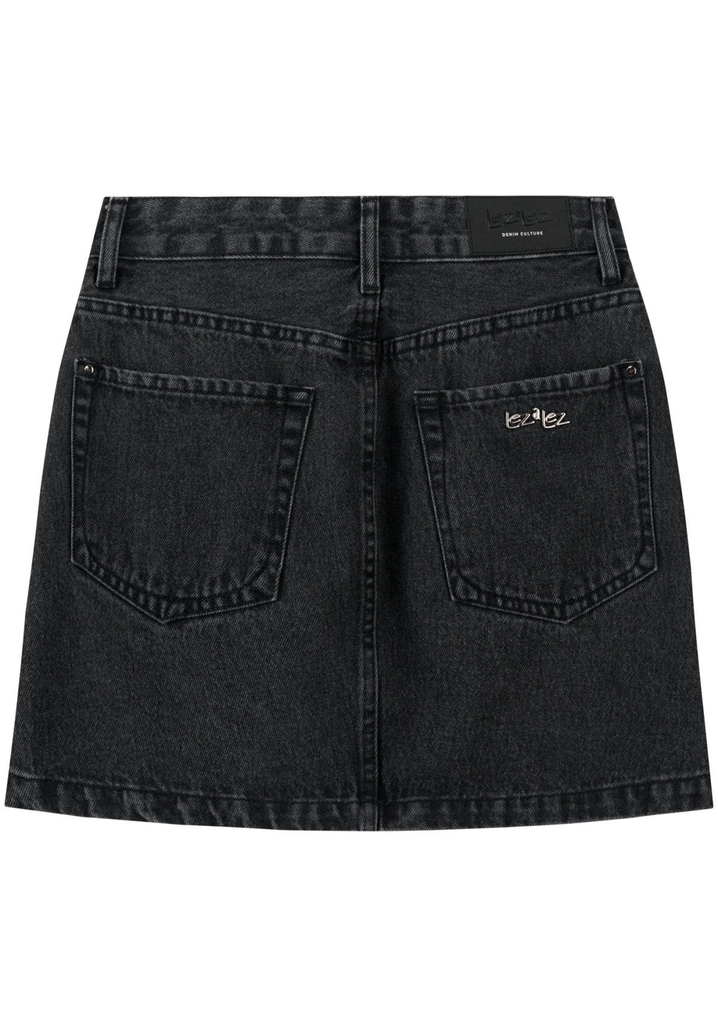 Saia Jeans Curta Com Bordados Lez A Lez Feminino 1003E