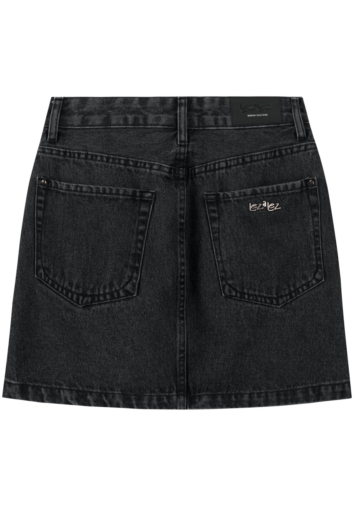 Saia Jeans Curta Com Bordados Lez A Lez Feminino 1003E