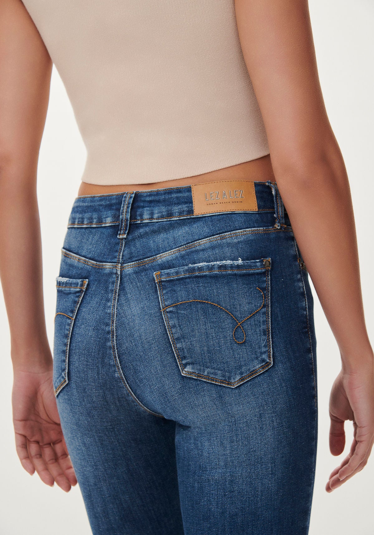 Calça Jeans Skinny Cintura Alta Lez A Lez Feminino 7931L