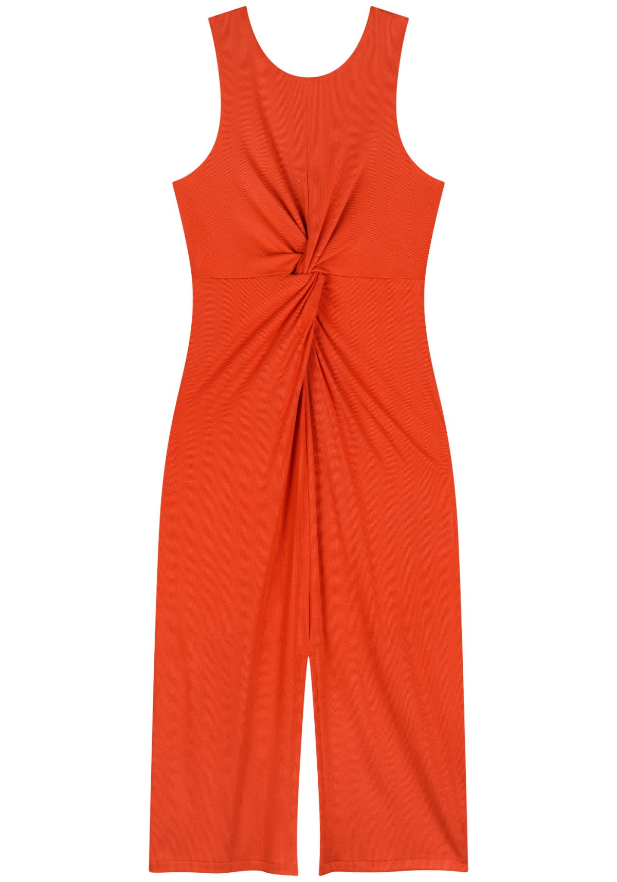 Vestido Midi Em Malha Canelada Lez A Lez Feminino 5313E