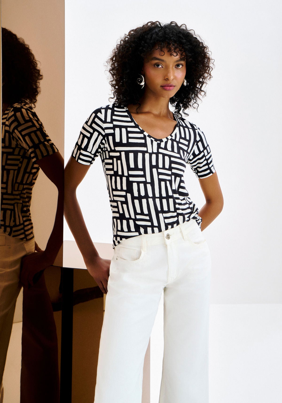 Blusa Manga Curta Estampada Lez A Lez Feminino 7672L