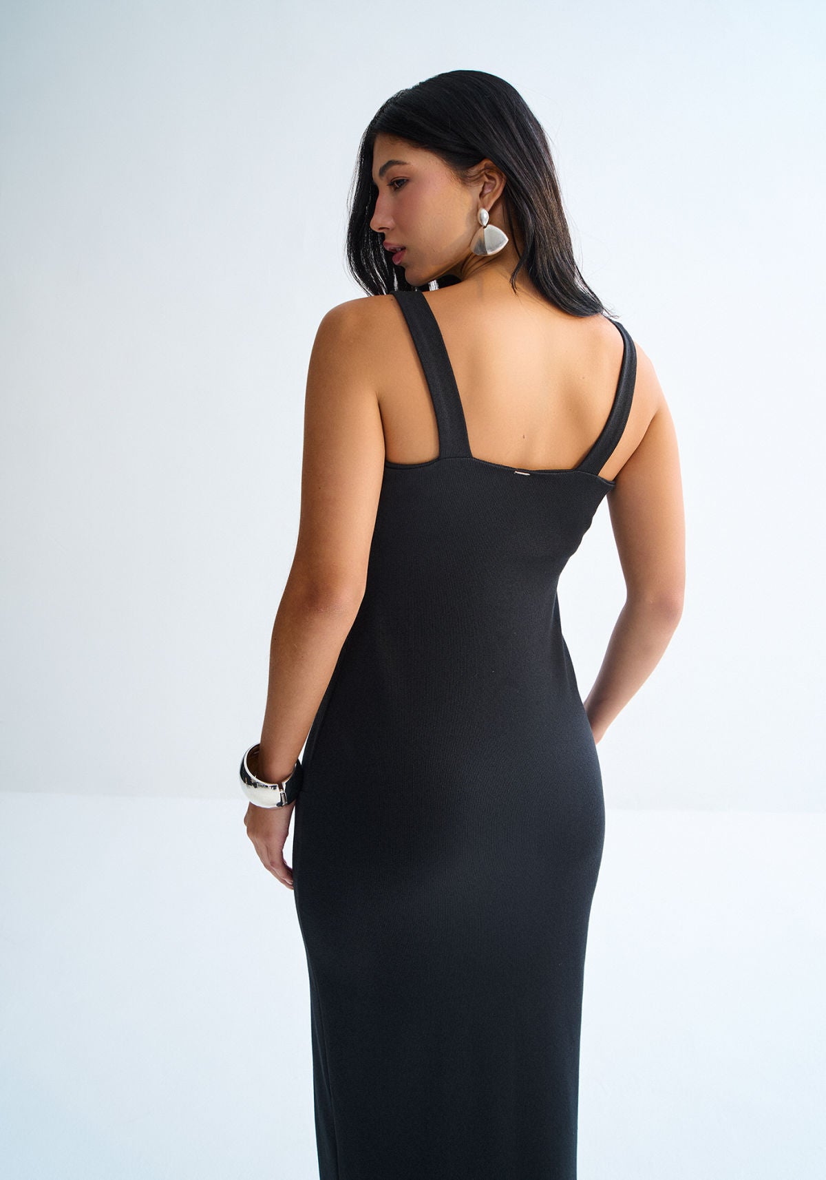 Vestido Midi em Malha com Detalhe Lez A Lez Feminino 3233E