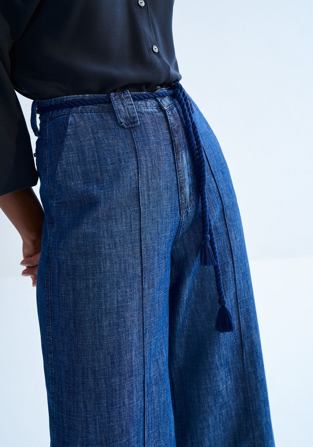 Calça Jeans Pantalona Alfaiataria Lez A Lez Feminino 0018E