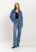 Calça Reta Jeans Com Cinto Lez A Lez Feminino 1541E