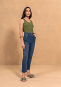 Calça Jeans Mom Comfort Com Cintura Lez A Lez Feminino 2266E