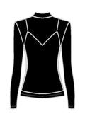 Blusa De Mangas Longas Em Tule Lez A Lez Feminino 9553E