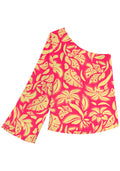 Blusa Estampada De Um Ombro Só Lez A Lez Feminino 5069E