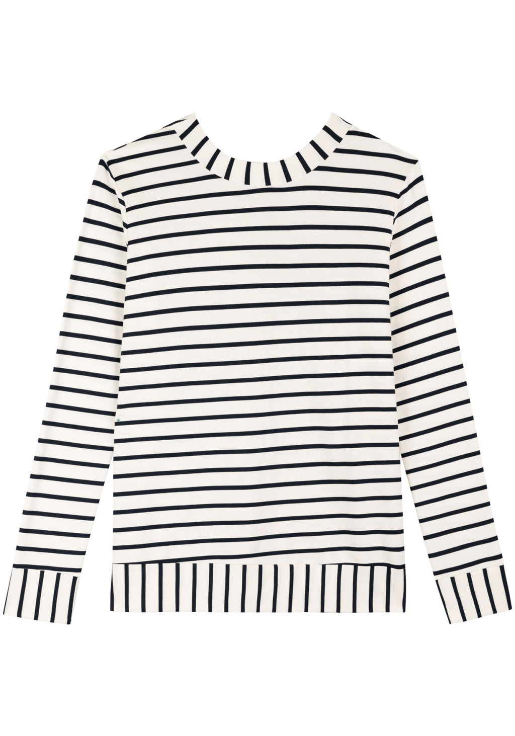 Blusa Listrada De Mangas Longas Lez A Lez Feminino 7148E