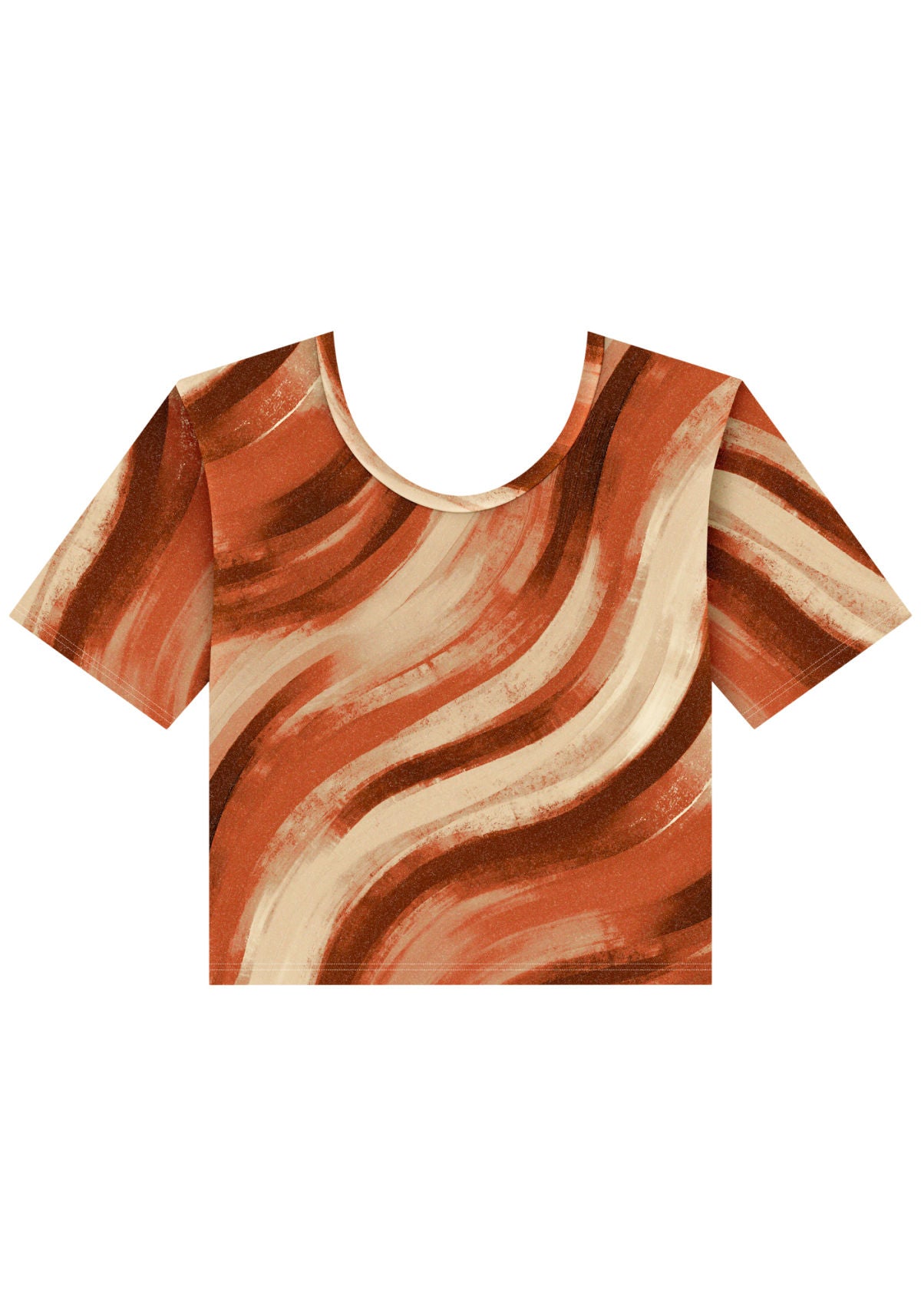 Blusa Curta Estampada Em Malha Lez A Lez Feminino 9042E