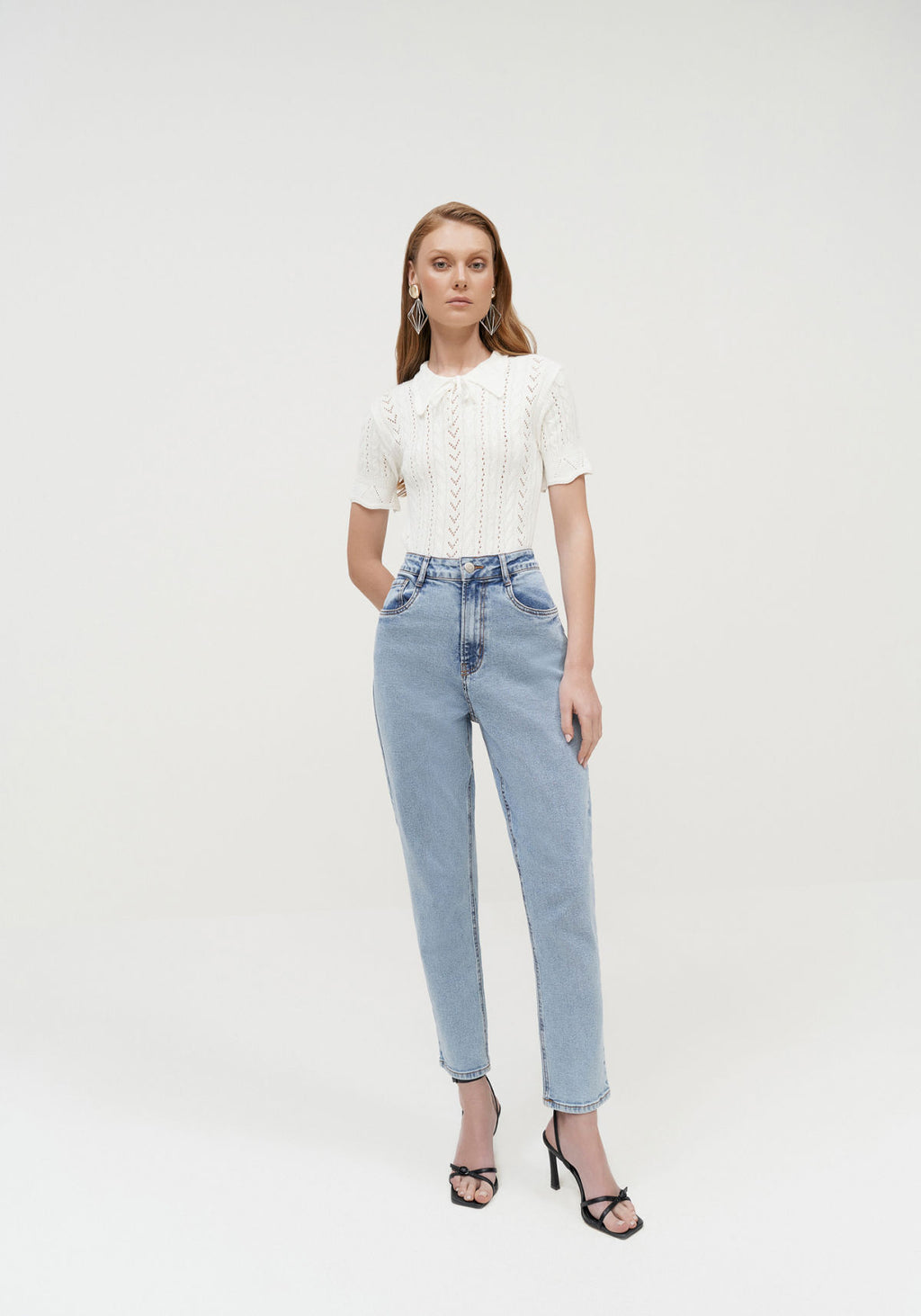 Calça Jeans Mom Comfort Cropped Lez A Lez Feminino 2697L
