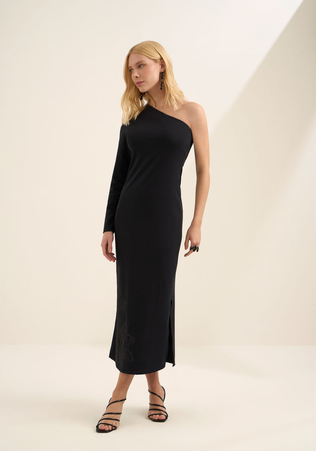 Vestido Chá De Um Ombro Só Lez A Lez Feminino 9582E
