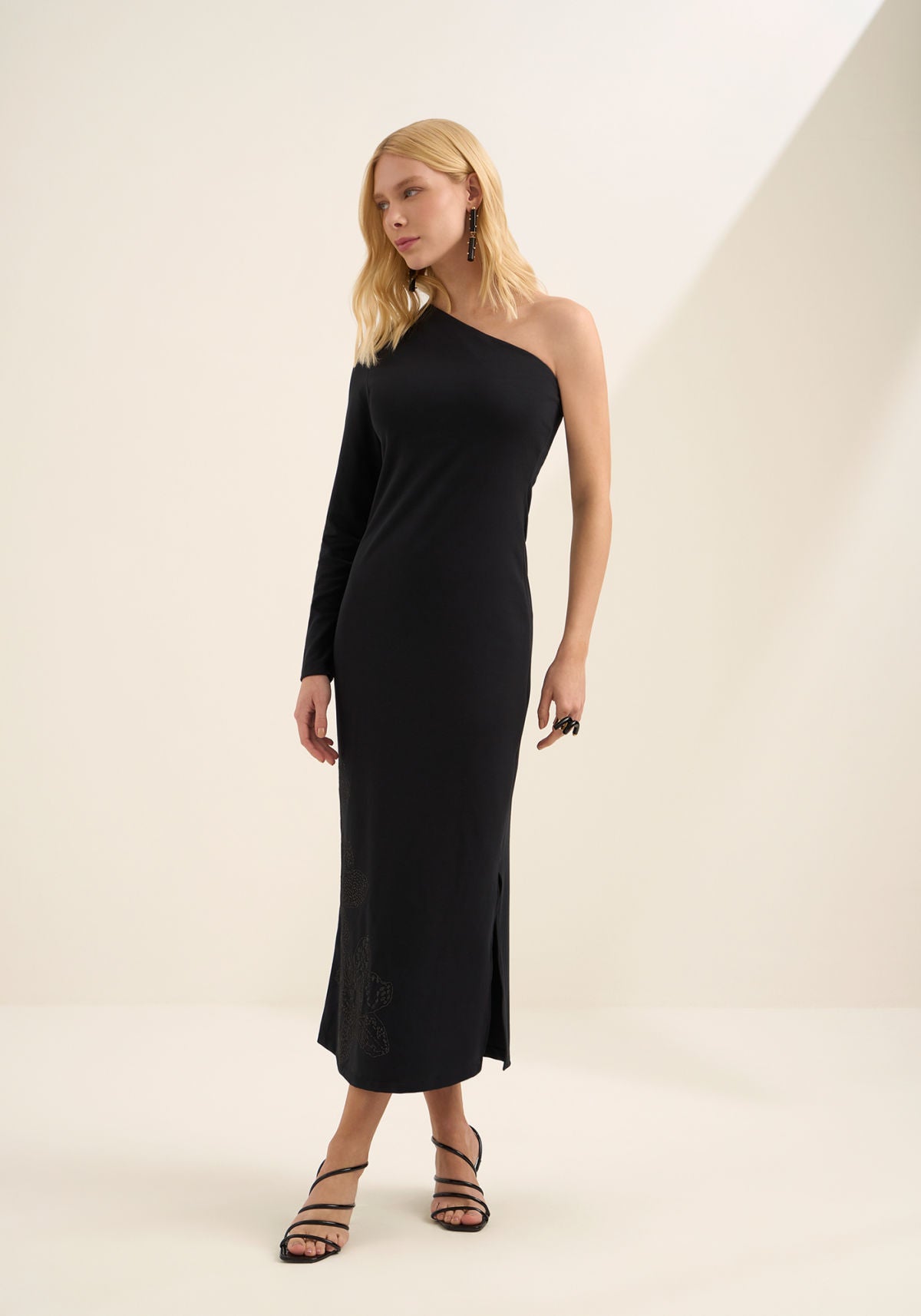Vestido Chá De Um Ombro Só Lez A Lez Feminino 9582E