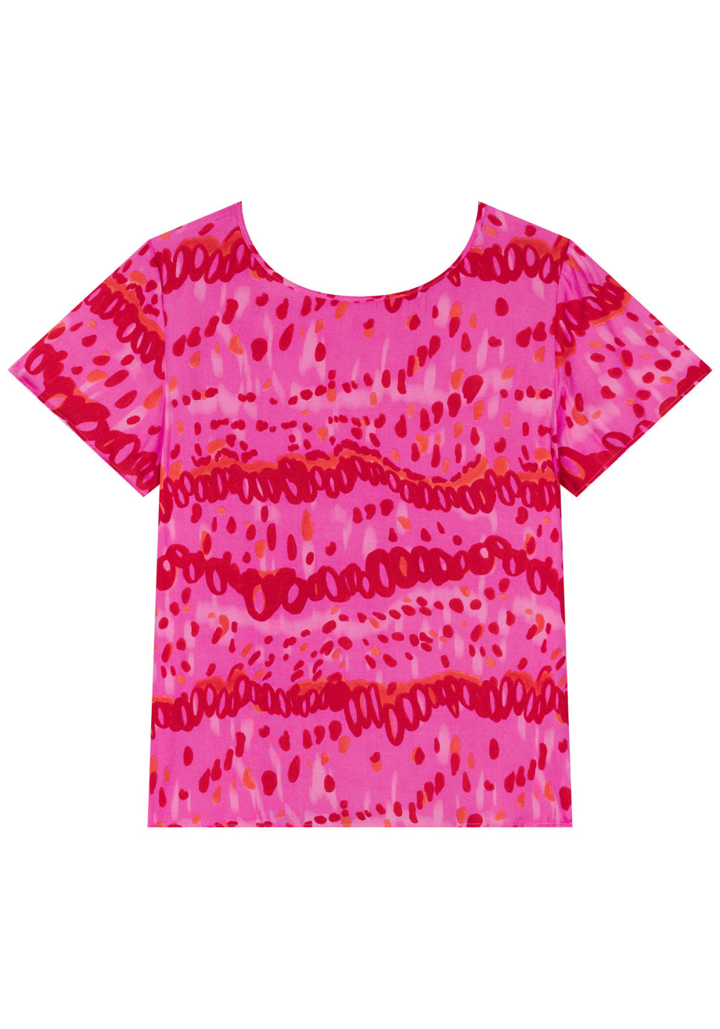Blusa Estampada Básica De Mangas Lez A Lez Feminino 9203E