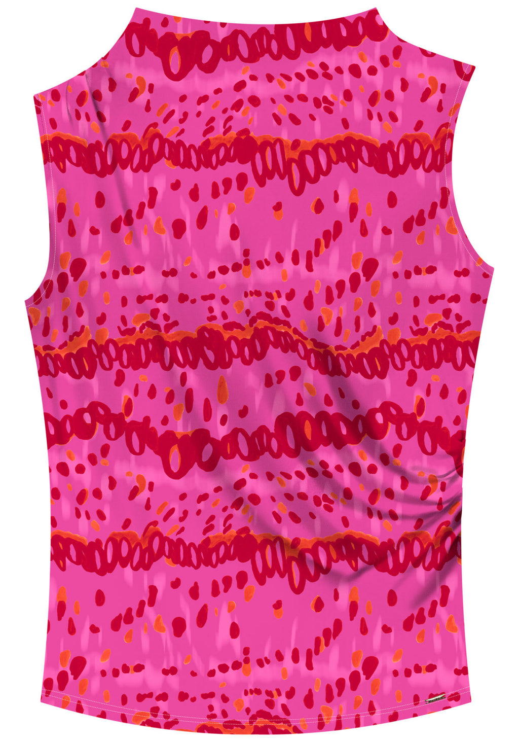 Blusa Sem Mangas Estampada Com Gola Lez A Lez Feminino 9207E