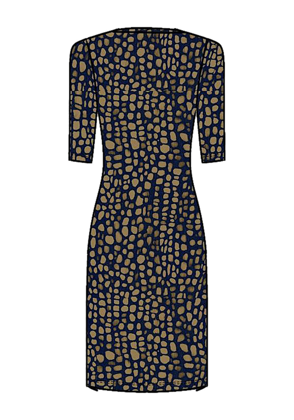 Vestido Curto Estampado Em Malha Lez A Lez Feminino 9154E