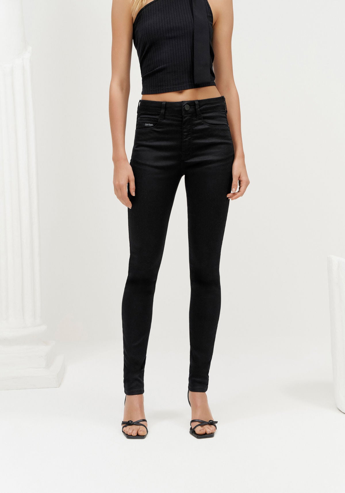 Calça Sarja Skinny com Cintura Alta Lez A Lez Feminino 2162L