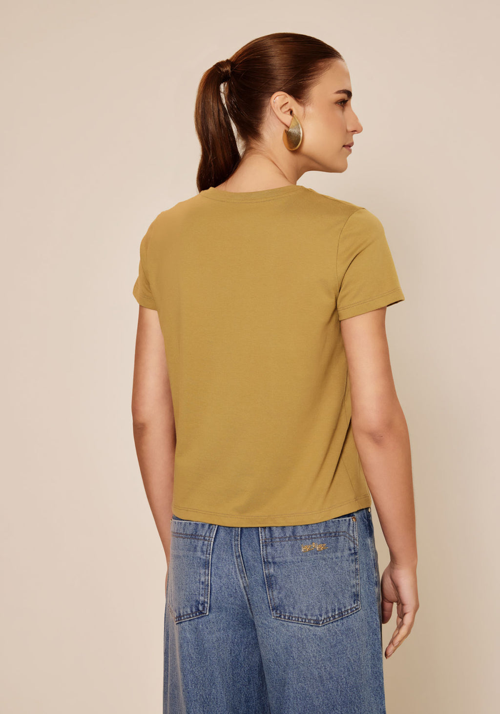 T-shirt Mangas Curtas Com Estampa Lez a Lez Feminino 7333E