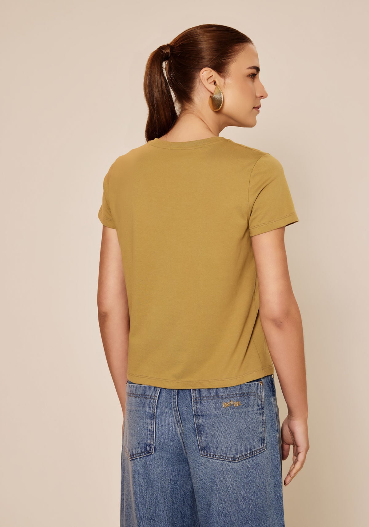 T-shirt Mangas Curtas Com Estampa Lez a Lez Feminino 7333E